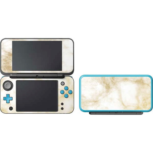 Gold and White Marble Nintendo 2DS XL (2017) Skin